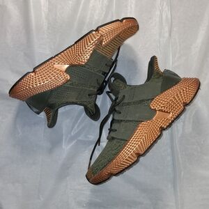 Used Green and Copper Adidas Sneakers-Womens Size 8